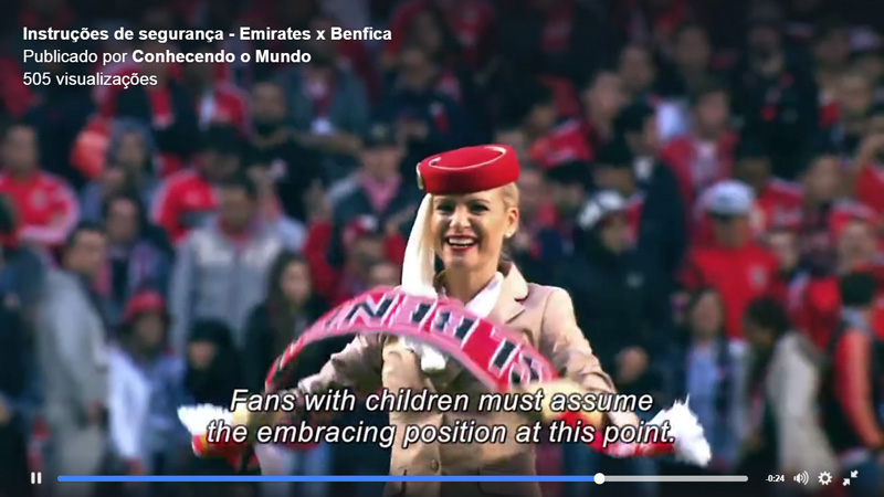 Emirates apresenta "instruções de segurança" antes de partida do Benfica